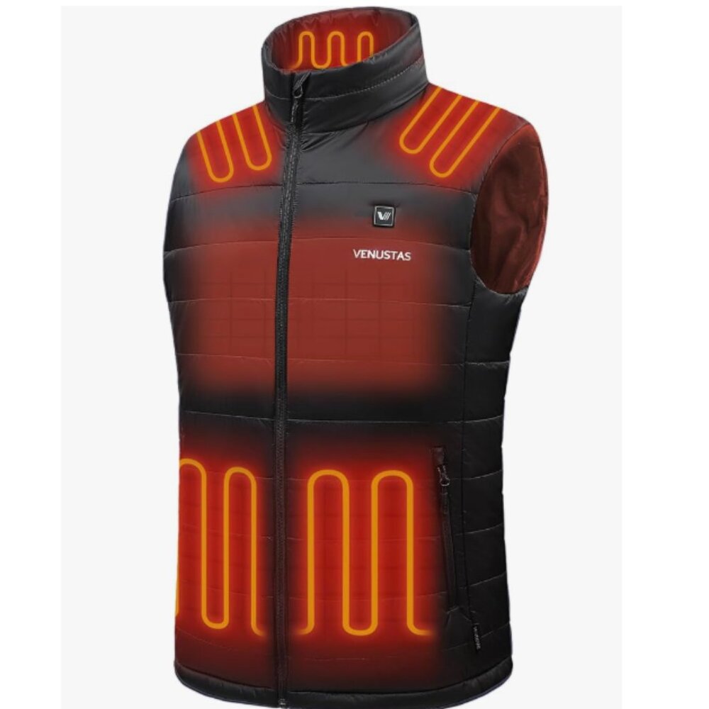 Venustas Men's Heated Lightweight Quilted Vest  *Batteries not included*